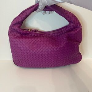 Bottega Veneta Rich Purple Woven Hobo Bag